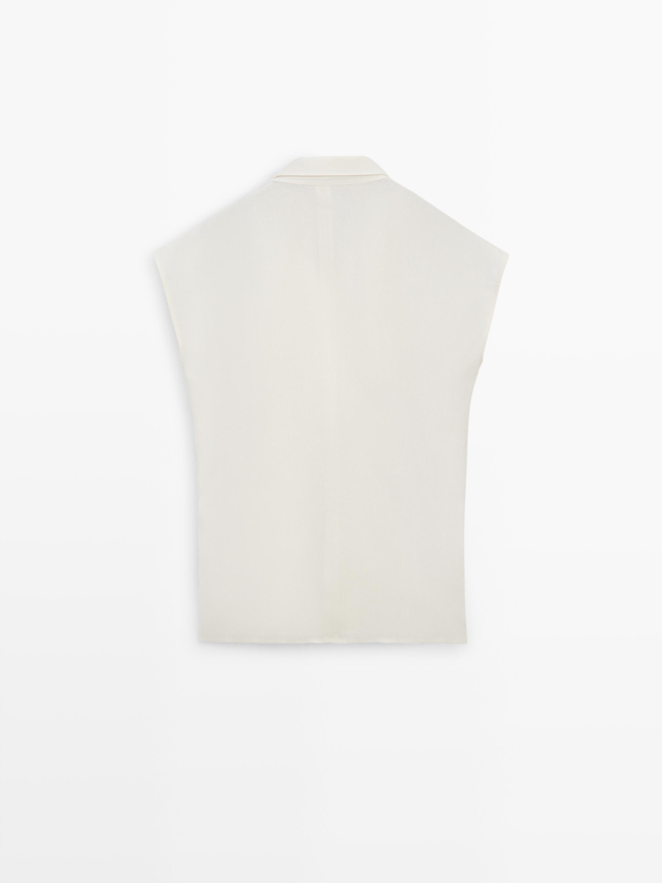 Gilet boutonnage lin